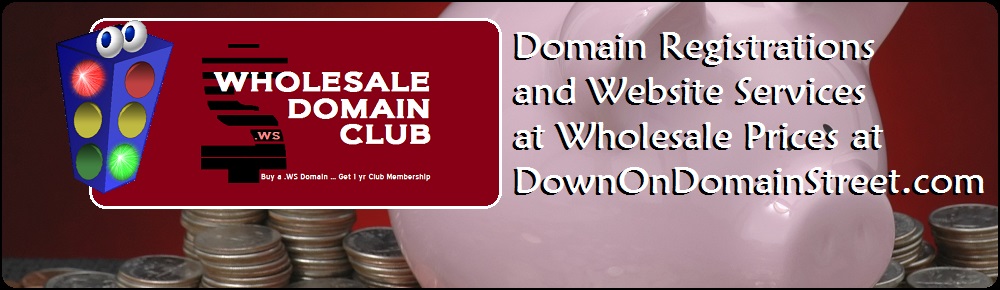 Save Money with the Wholesale Domain Club at DownOnomainStreet.com