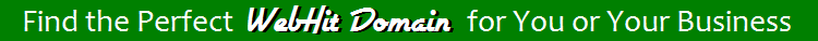 Find the perfect WebHit Domain for You or Your Business